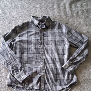 Perry Ellis Gray Casual Button Down Shirt